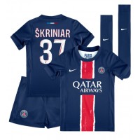 Camiseta Paris Saint-Germain Milan Skriniar #37 Primera Equipación Replica 2024-25 para niños mangas cortas (+ Pantalones cortos)